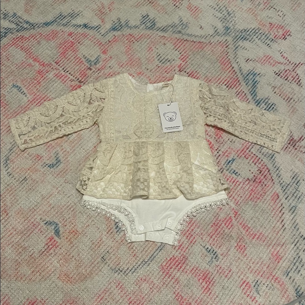 NWT Lace skirted bodysuit size 6-12 months